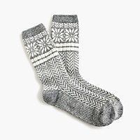 Trouser socks in snowflake Fair Isle | J.Crew US