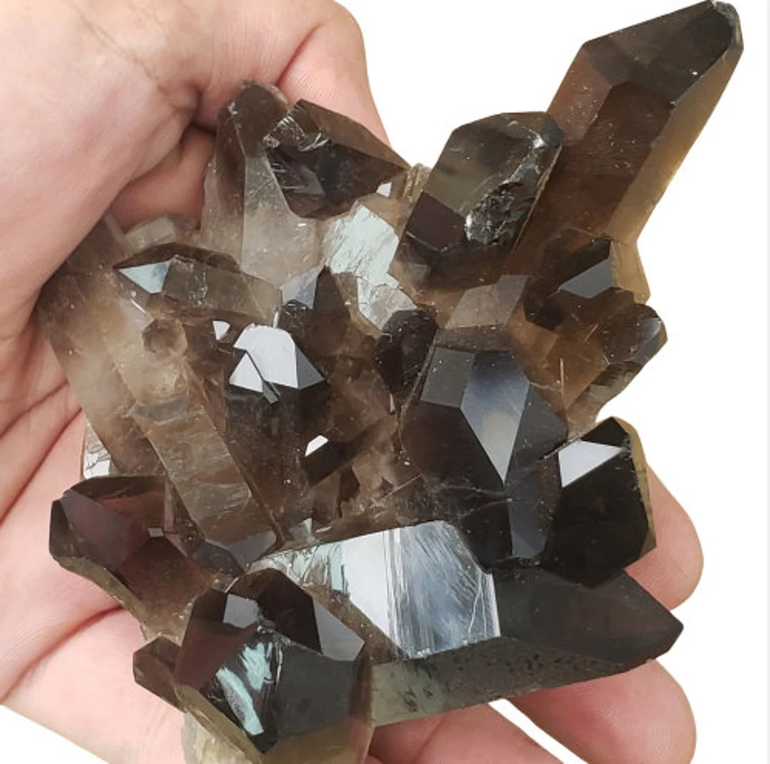 Smoky Quartz Cluster, Mini Smoky Quartz Crystal Clusters, Points, Smokey Quartz Cluster, Healing ... | Etsy (US)