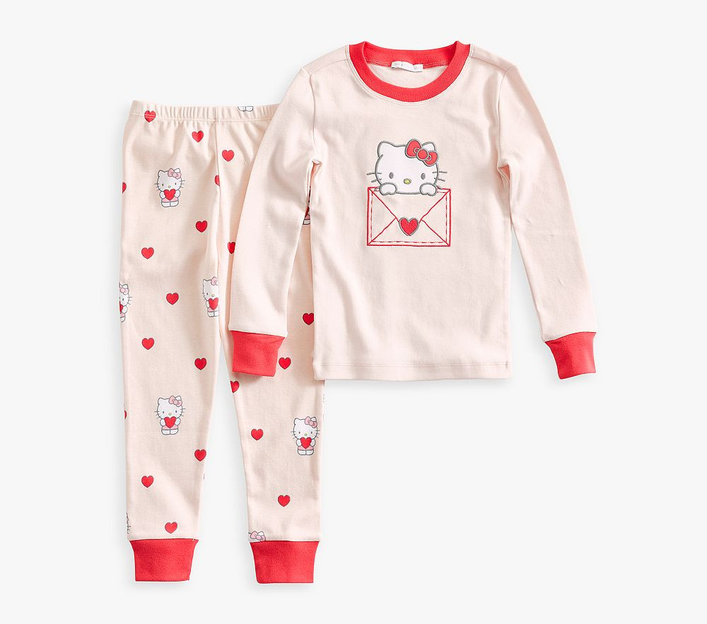 Hello Kitty® Valentines Organic Cotton Tight Fit Kid Pajama Set | Pottery Barn Kids