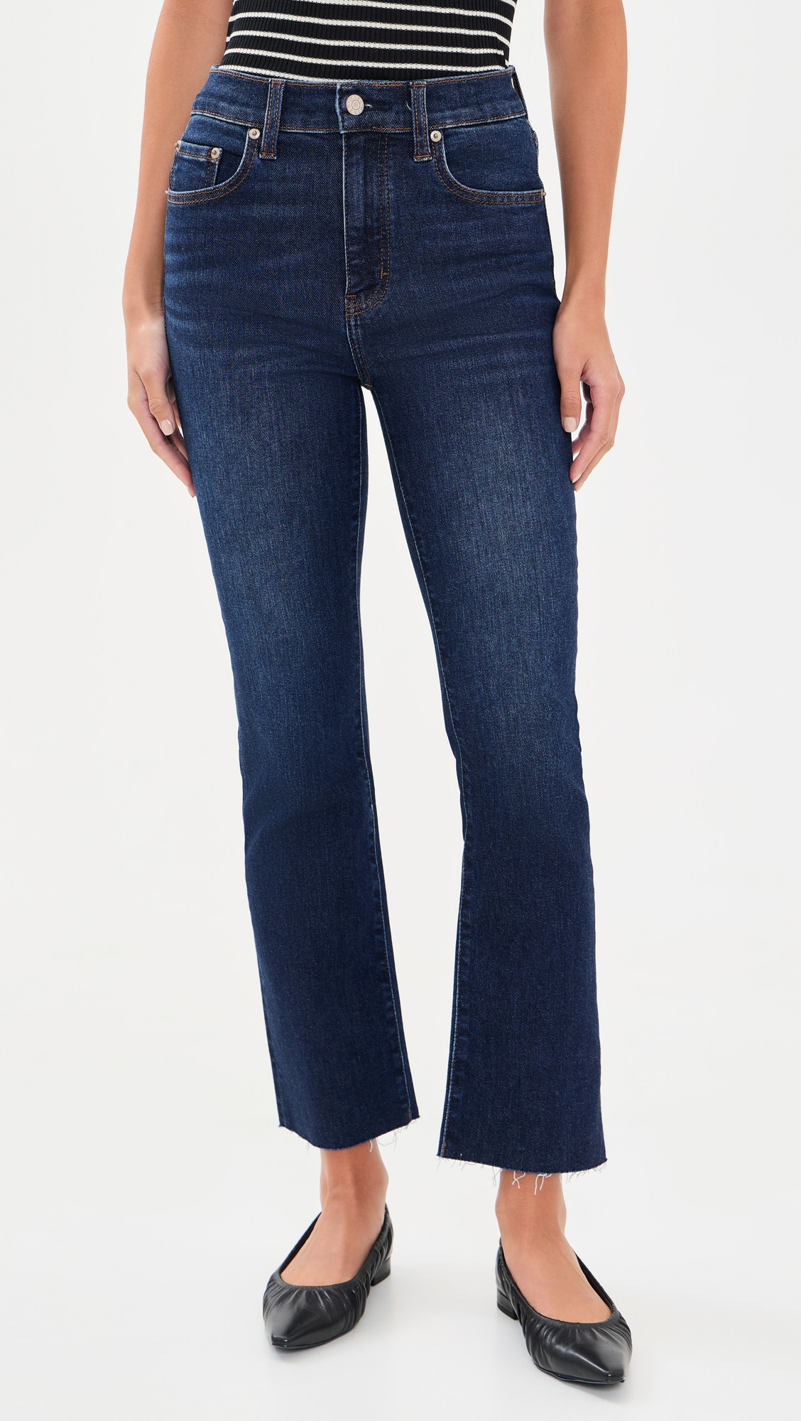 DAZE Shy Girl Crop Flare Jeans Serene 30 | Shopbop