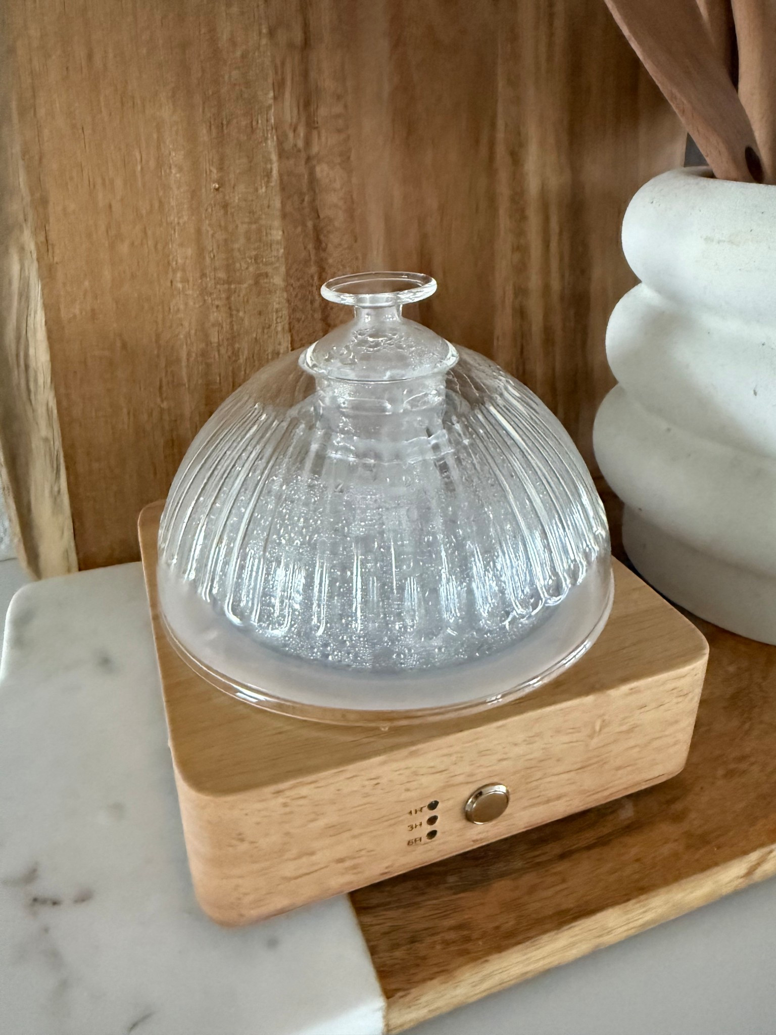 There’s just something about a wood and glass diffuser that feels more elevated than plastic ones… especially when you let the natural glass shine. 

#LTKmomlife #LTKHome