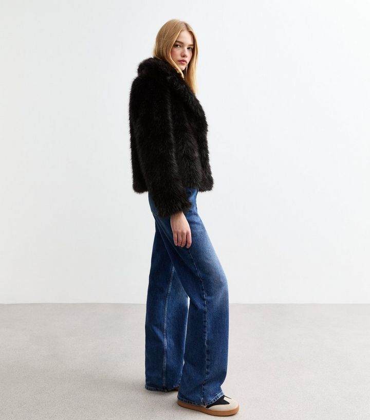 Black Faux Fur Coat | New Look | New Look (UK)