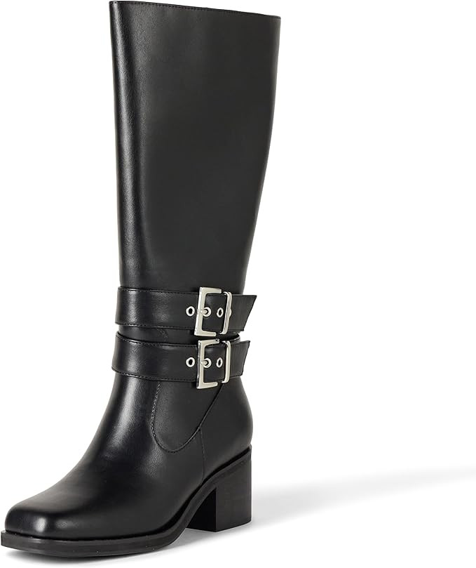 The Drop Women's Sage Tall Biker Boot with Buckles | Amazon (US)