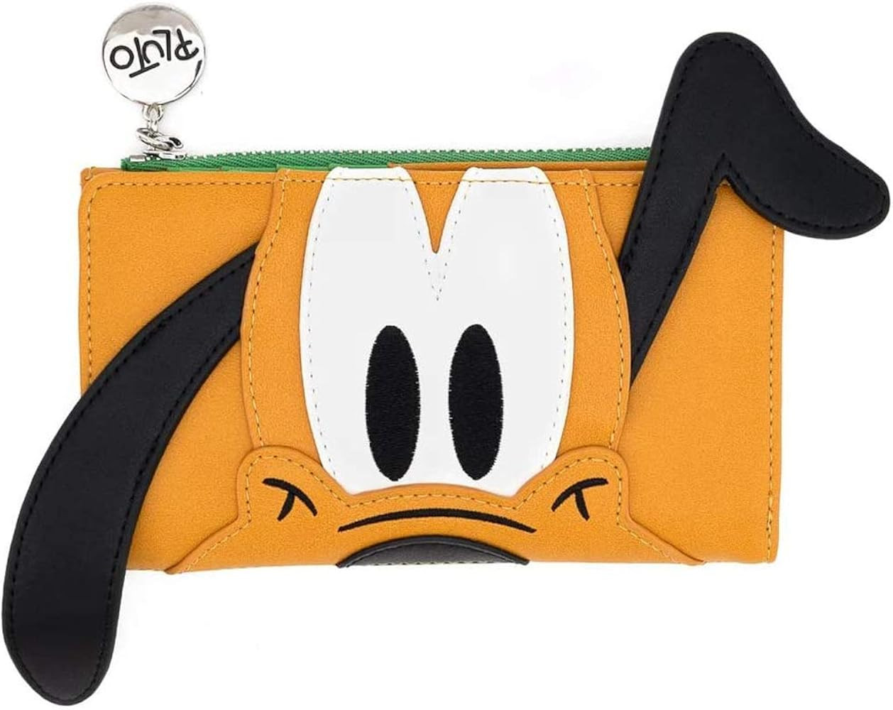 Loungefly x Disney Pluto Cosplay Flap Wallet (Orange/Green, One Size) | Amazon (US)