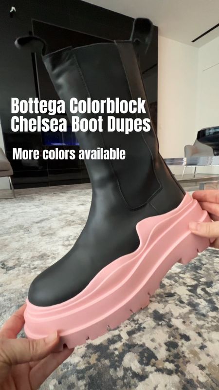 Bottega Veneta Colorblock Chelsea Boots with pink soles! More colors available!

#LTKshoecrush #LTKfindsunder100 #LTKfindsunder50