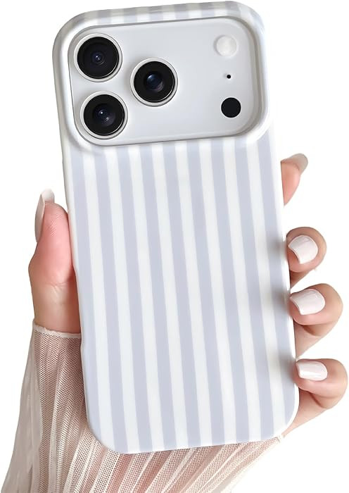 for iPhone 17 Pro Max Case Cute Striped Phone Case Soft TPU Slim Shockproof Phone Cover for Women... | Amazon (US)