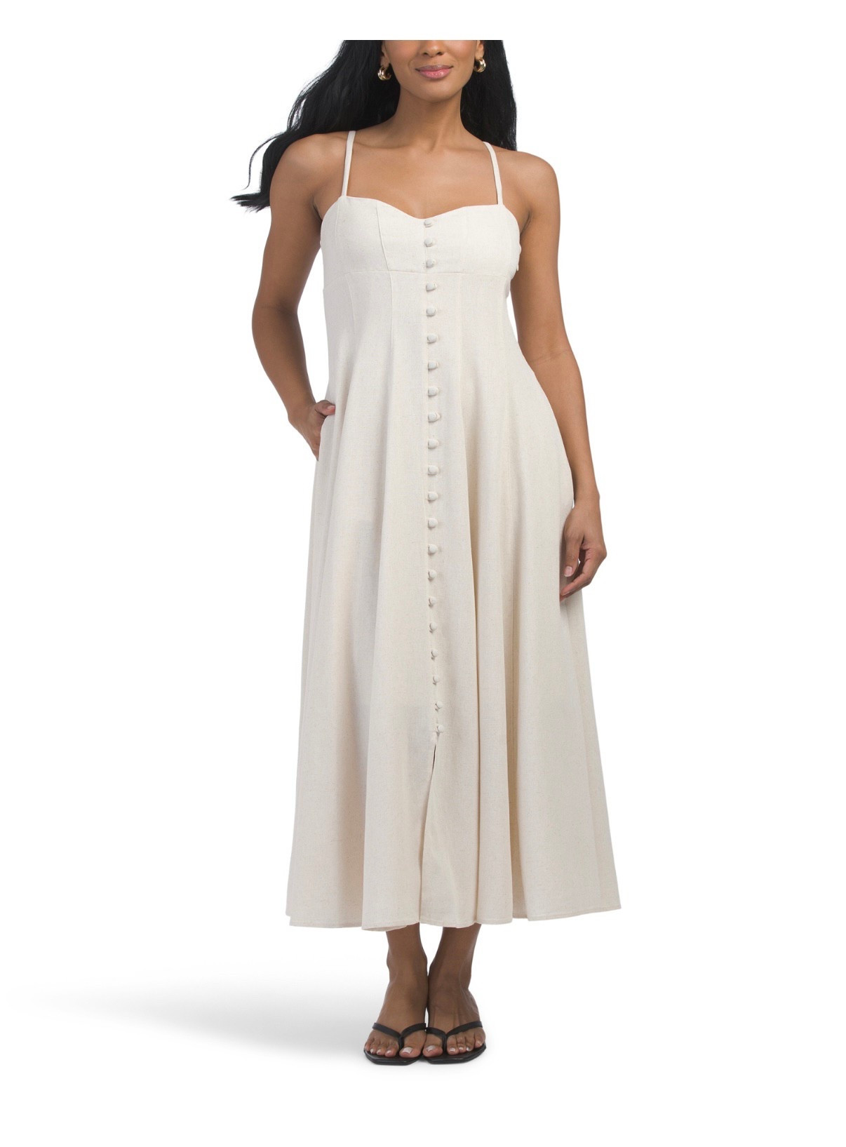 Sleeveless white midi dress for Spring and Summer 

#LTKSpringSale #LTKStyleTip #LTKFindsUnder50