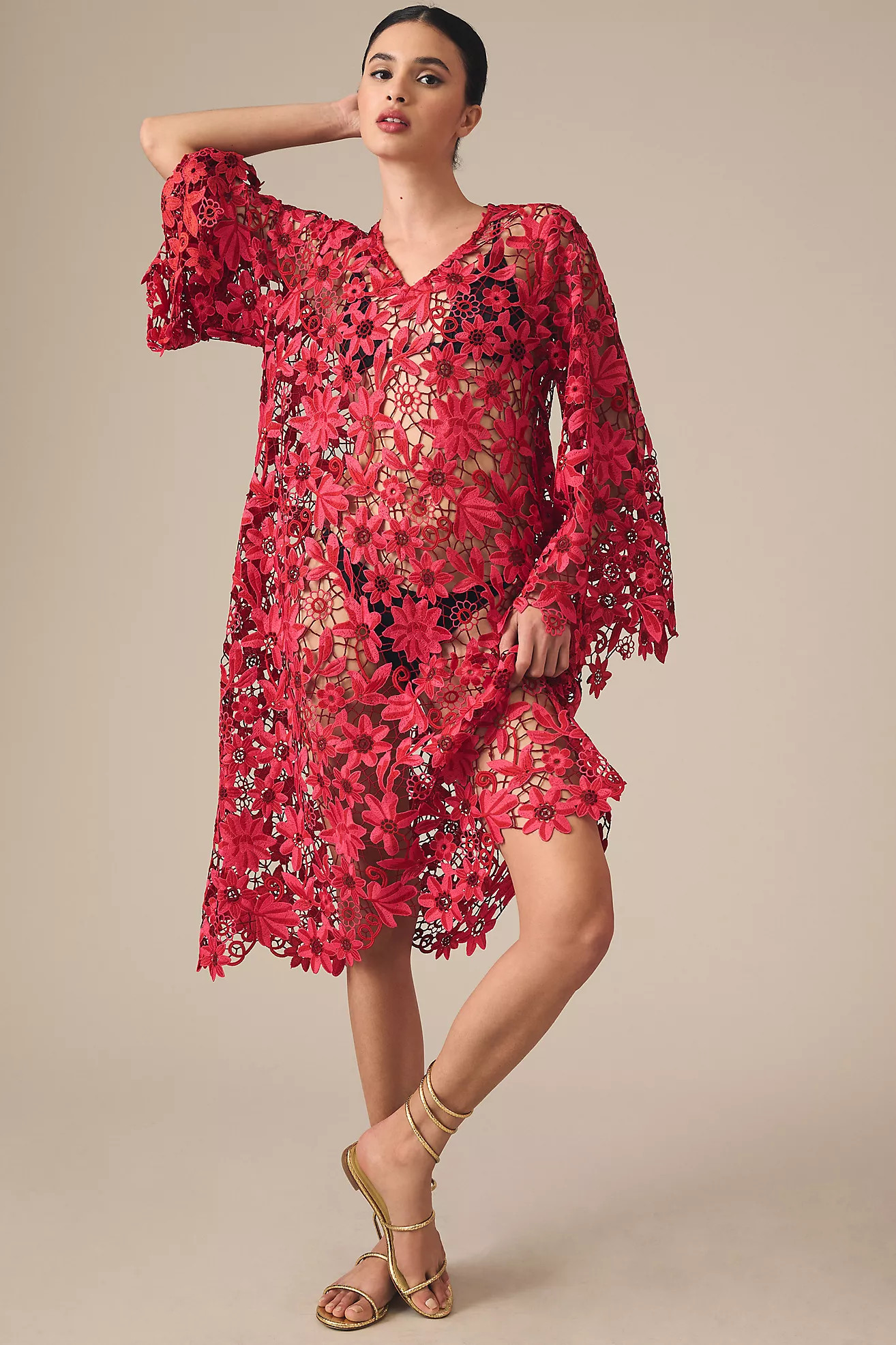 Floral Lace Kaftan | Anthropologie (US)