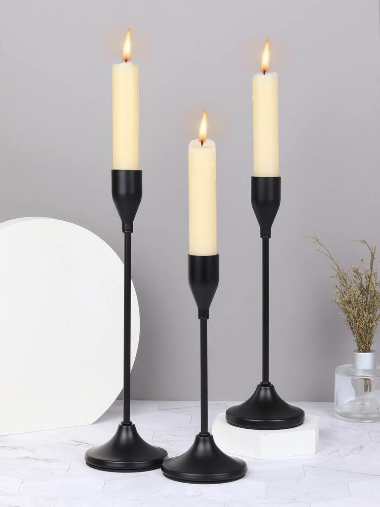 3pcs Plain Candle Holder | SHEIN