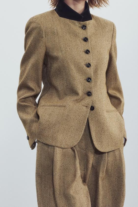 Zara - Zw Collection Combined Blazer - Mid-Camel - Xs - Woman | Zara US