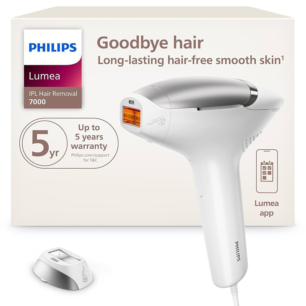 Philips Lumea 7000 Series IPL Hair Removal Device - Permanent Visible Hair Reduction Done at Home... | Amazon (US)