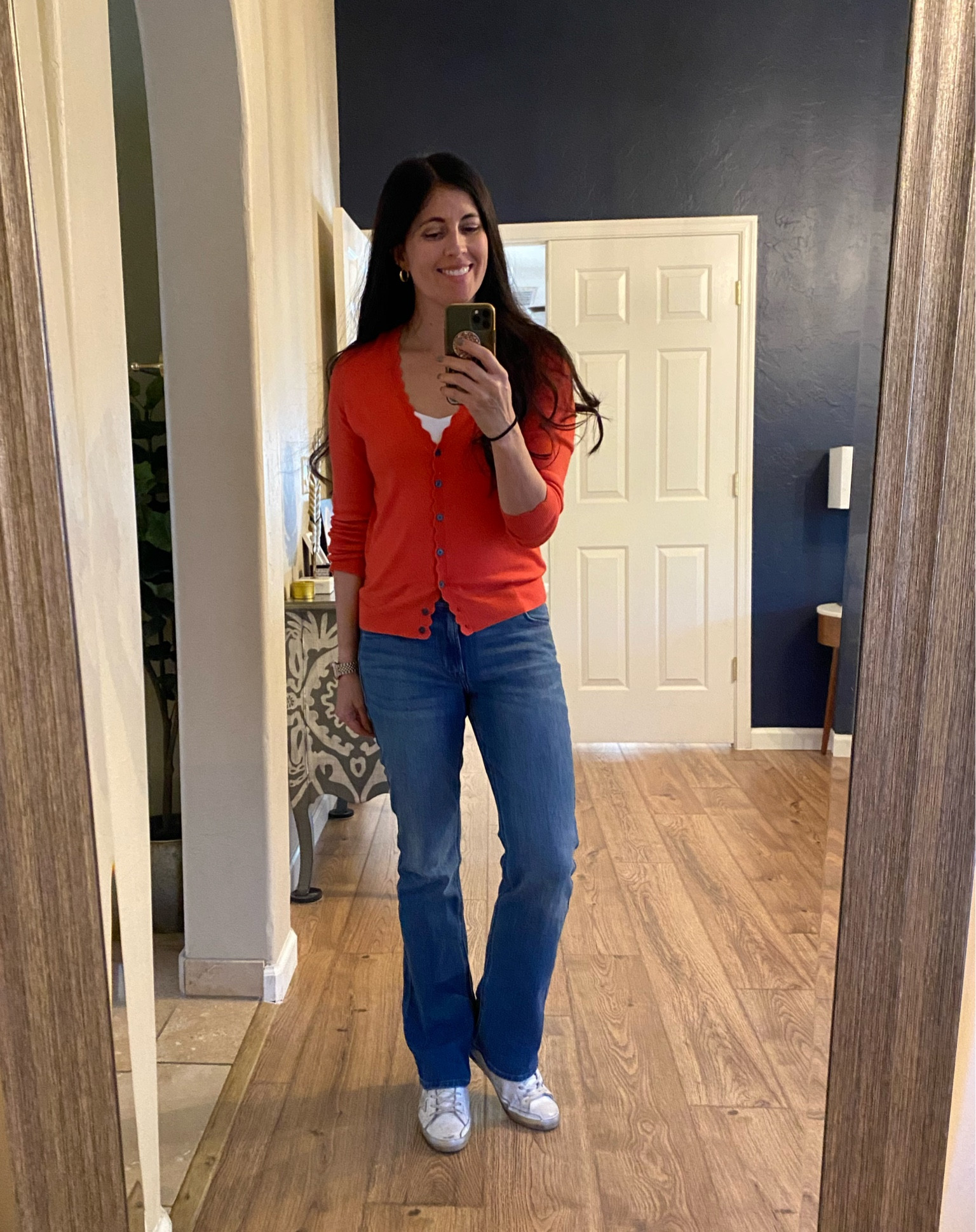 I can’t believe these jeans were $20! This cardigan is a couple of years old but linking to the current version 

#LTKFindsUnder100 #LTKSaleAlert #LTKOver40
