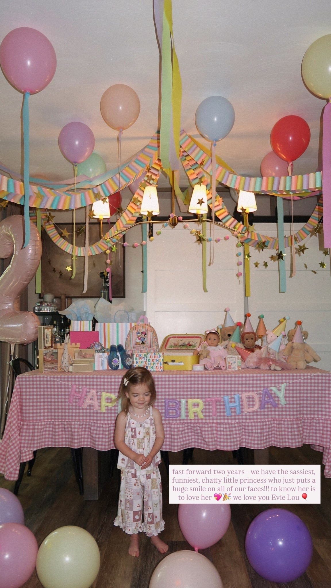 fast forward two years - we have the sassiest, funniest, chatty little princess who just puts a huge smile on all of our faces!!! to know her is to love her 💖🎉 we love you Evie Lou 🎈
