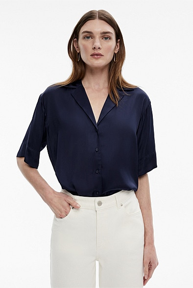 Satin Button Shirt | Witchery (AU)