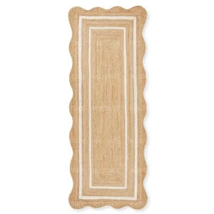 Scalloped Runner Rug, Jute Scallop Rug, Jute Runner Rug, Natural Jute Rug, Hallway Runner Rug, Ru... | Etsy (US)