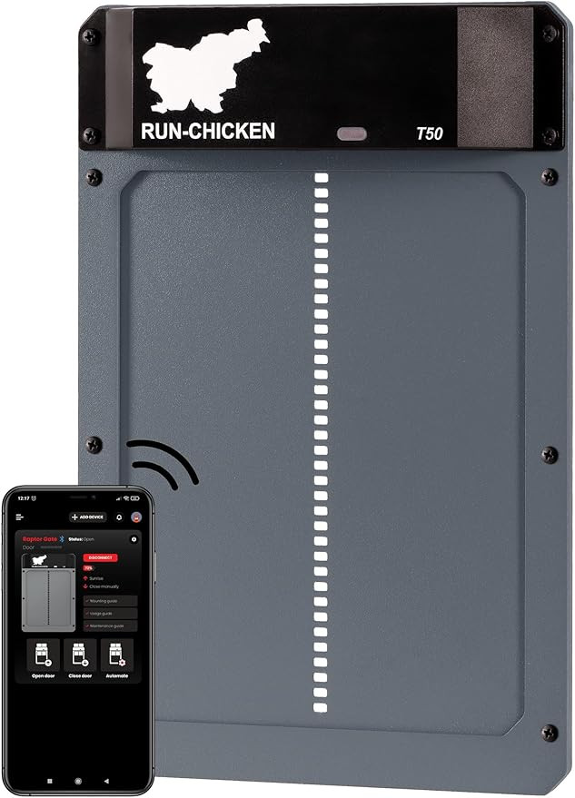 RUN-CHICKEN Door T50 – Automatic Chicken Coop Door Opener, Battery Powered & Weatherproof Alumi... | Amazon (US)