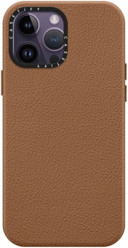 CASETiFY iPhone 14 Pro Max Leather Case [4.9ft Drop Protection/Compatible with Magsafe] - Latte | Amazon (US)