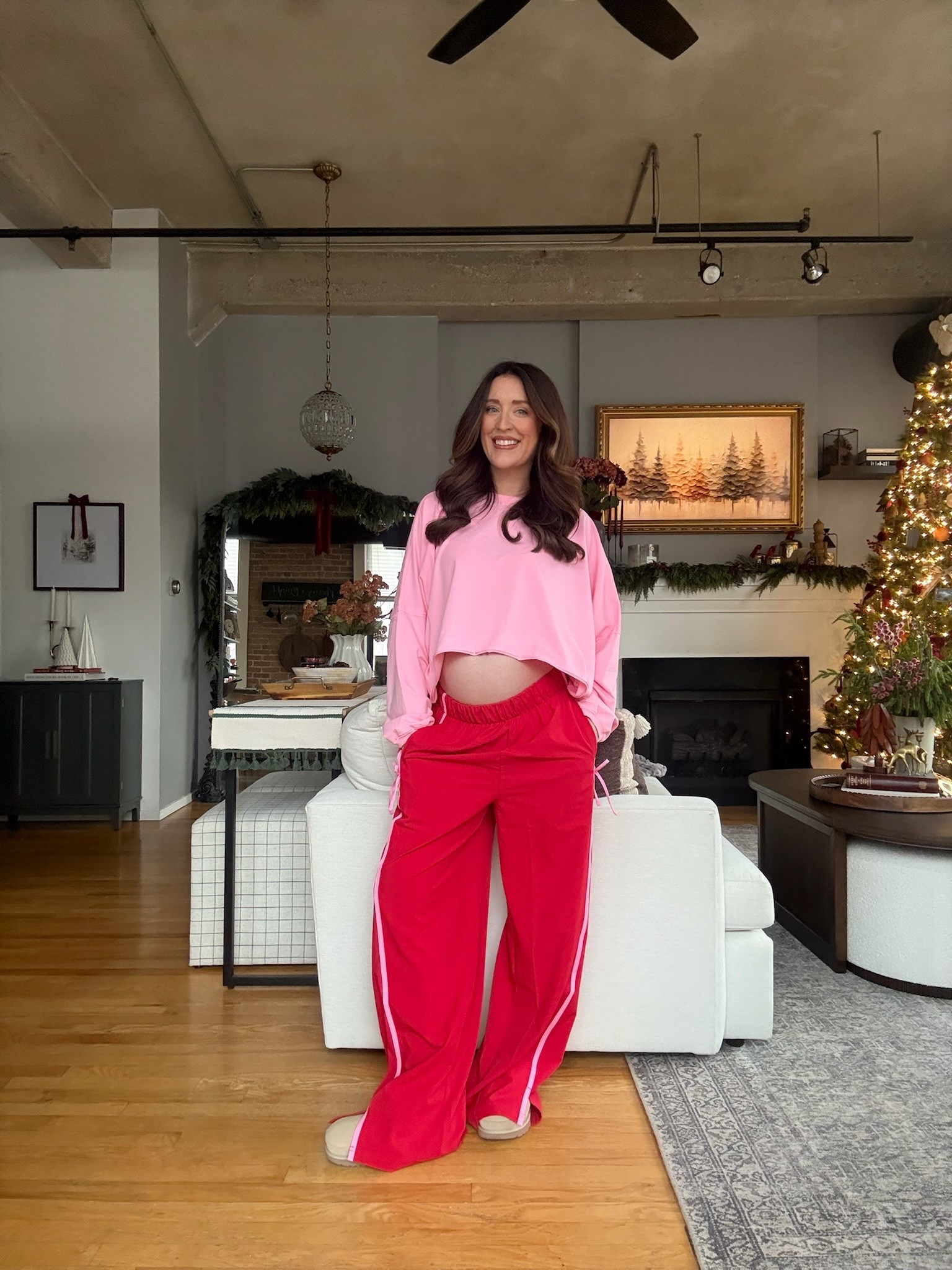 Pink sweatshirt & red bow sweatpants from target! Wearing a M in the top and S in the pants 

#LTKActive #LTKBump #LTKFindsUnder50