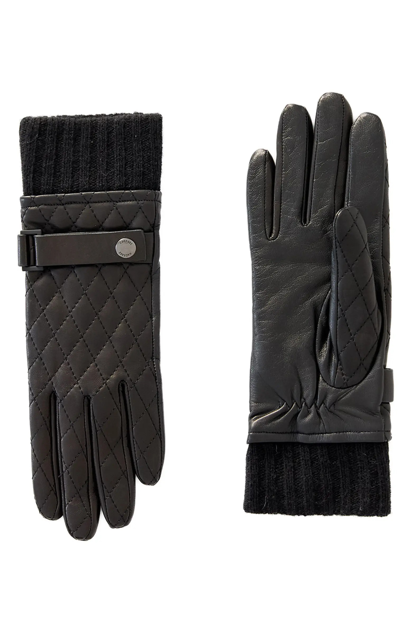 Fia Etip Quilted Leather Gloves | Nordstrom
