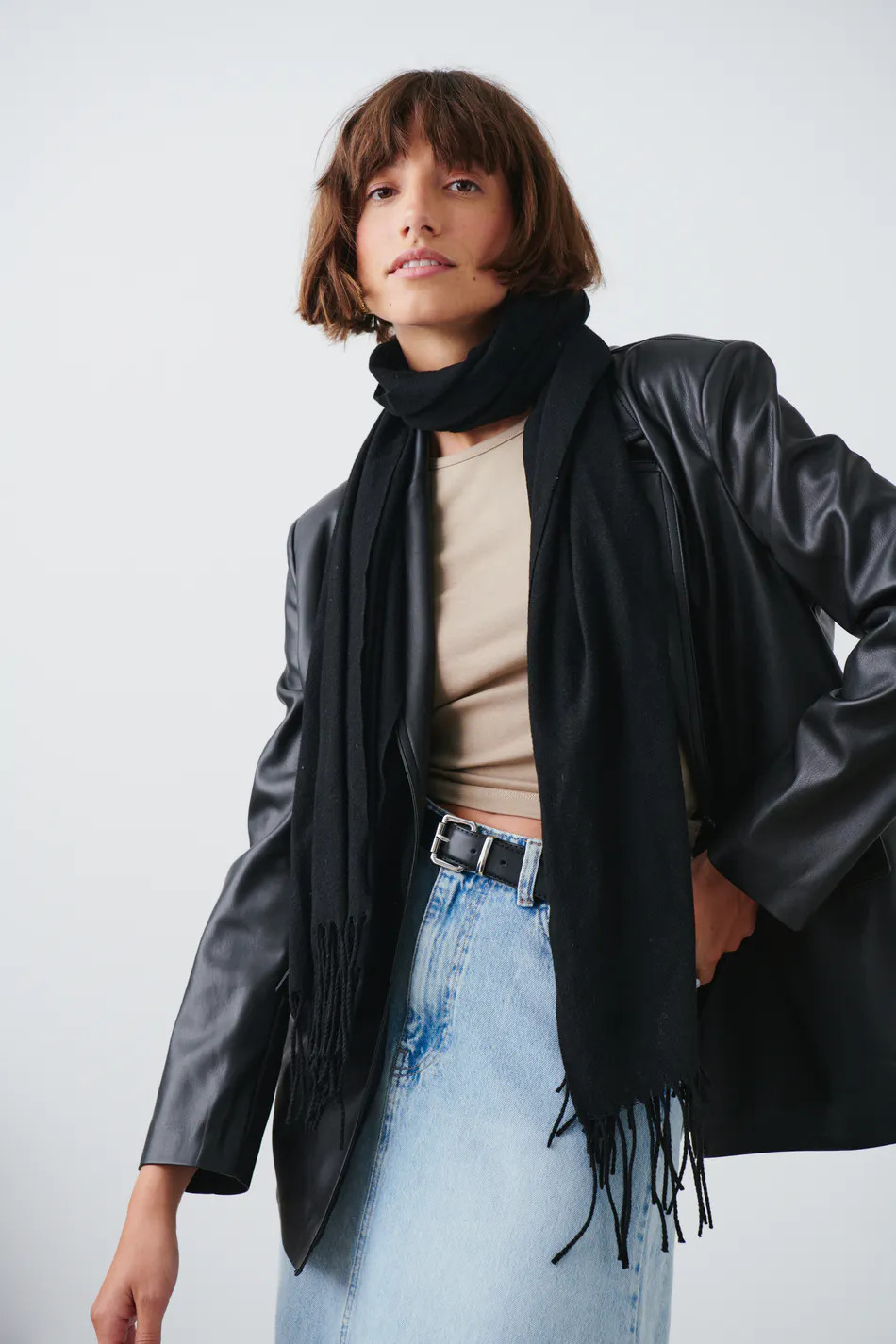 Everyday soft scarf - Schwarz - Dame - Gina Tricot | Gina Tricot SE