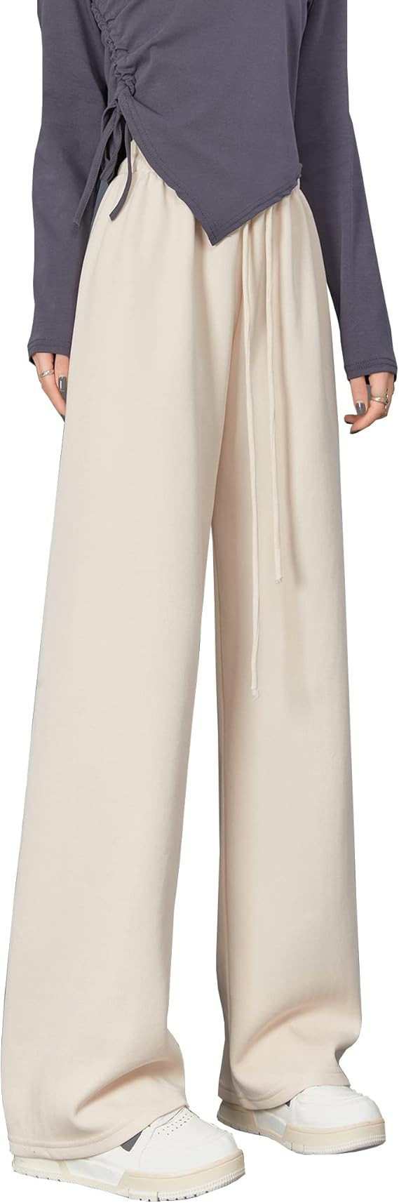 Kiench Teens Girls' Straight Leg Sweatpants High Waisted Baggy Joggers Drawstring | Amazon (US)