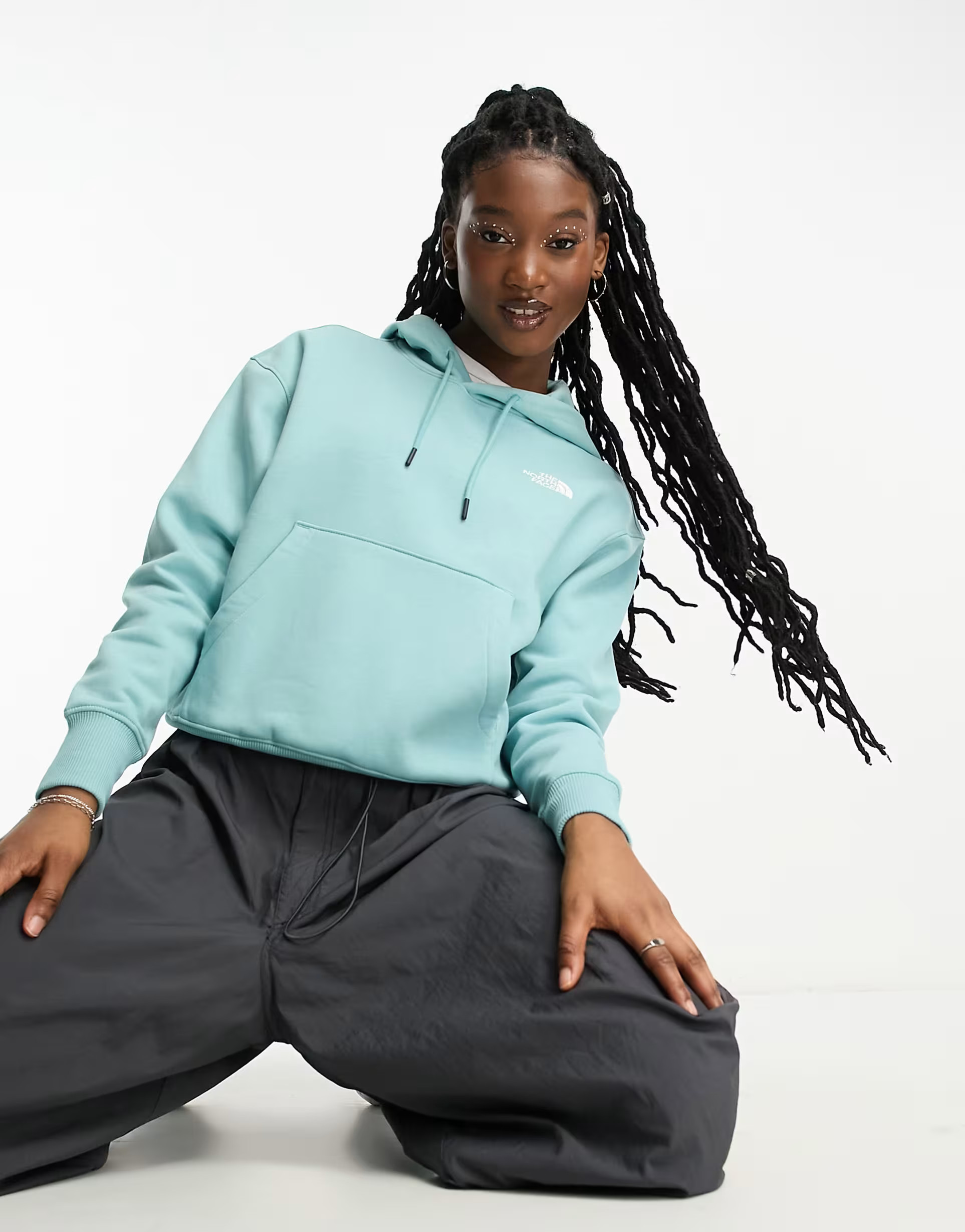 The North Face - Essential - Oversized hoodie in blauw, exclusief bij ASOS | ASOS (Global)