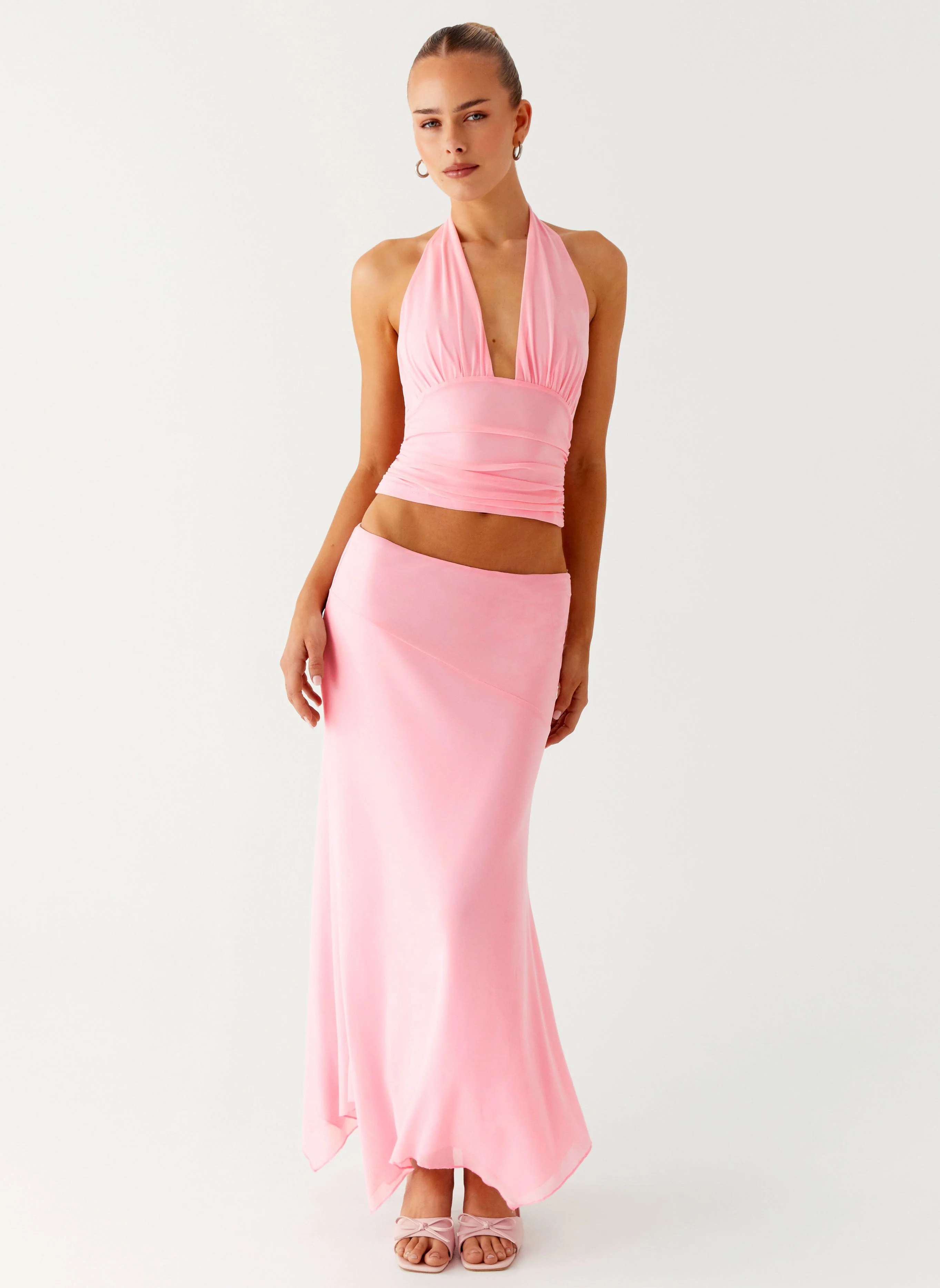 Kerrie Hanky Midi Skirt - Baby Pink | Peppermayo (Global)