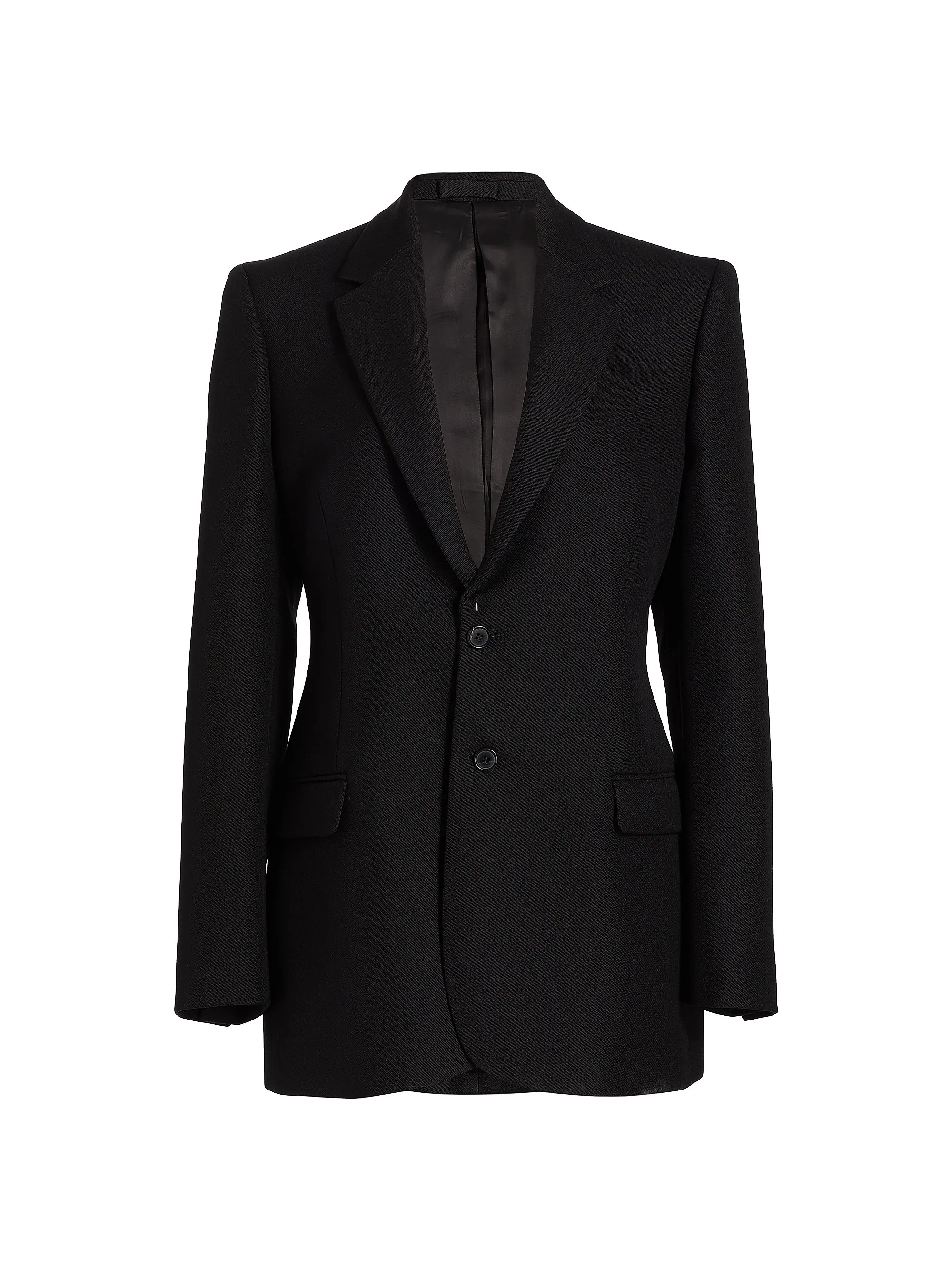 WARDROBE.NYC Contour Single-Breasted Wool Blazer | Saks Fifth Avenue | Saks Fifth Avenue