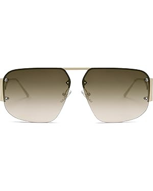 SOJOS Trendy Aviator Sunglasses Mens Womens Retro Metal Rimless Frame Shades Lentes De Sol Para M... | Amazon (US)