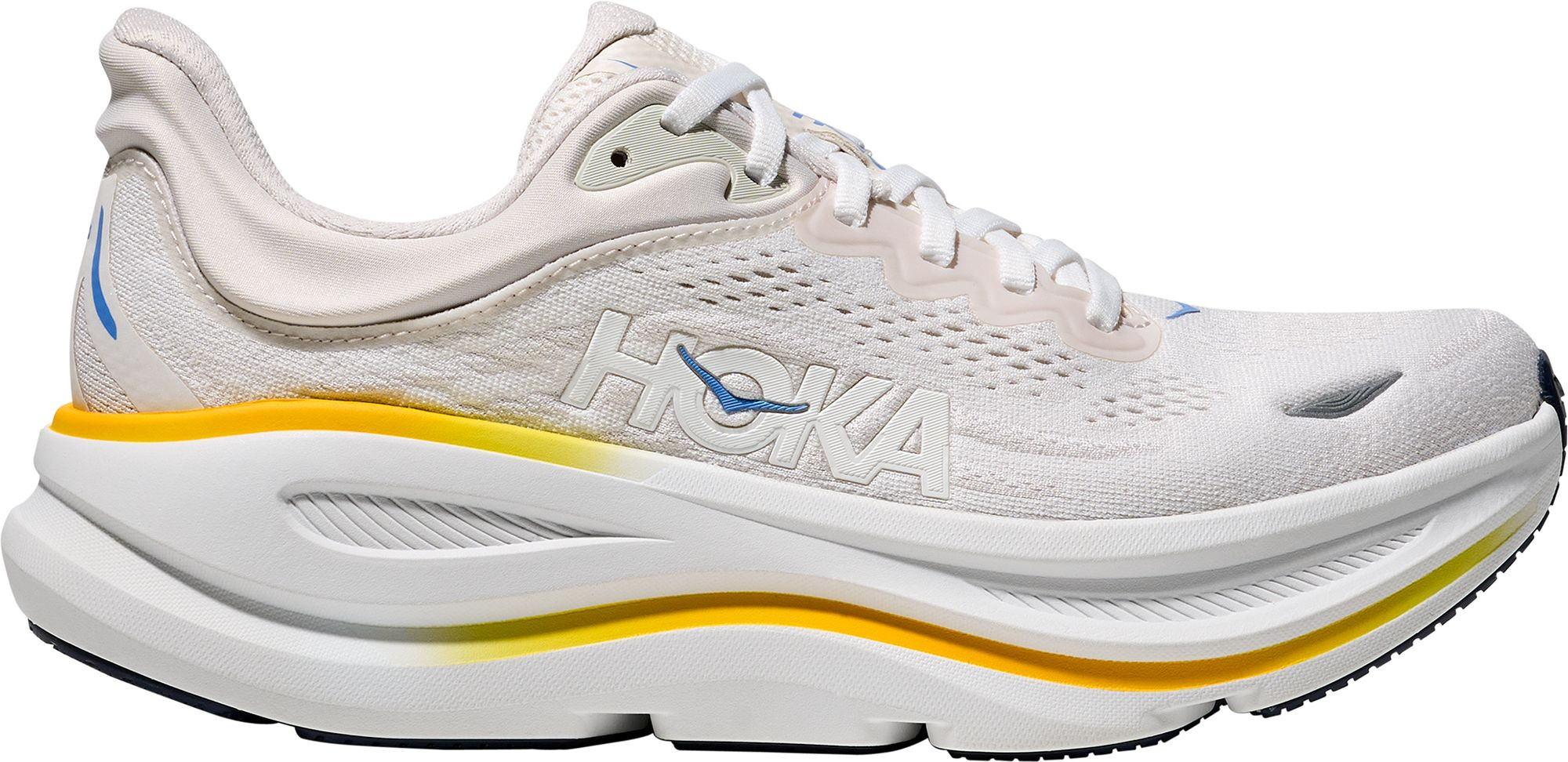HOKA Women's Bondi 9 Running Shoes, Size 11, White/Yellow | DICK'S Sporting Goods