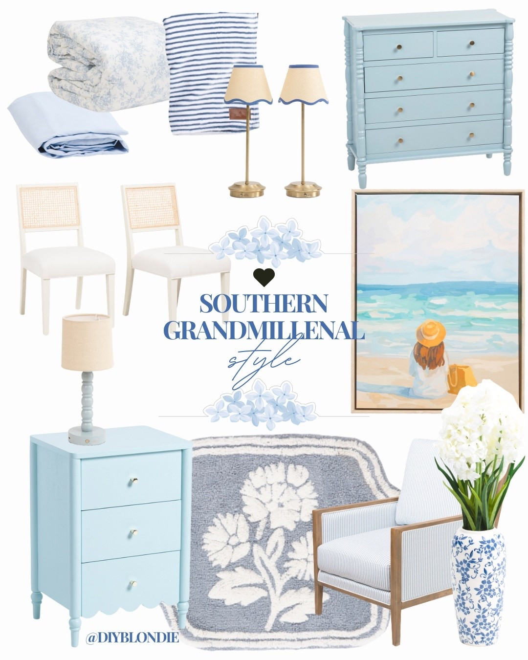 Southern grandmillennial done the coastal preppy way 🤍
Blue & white classics, soft florals, and timeless pieces that feel so lux,  but with an Amazon price tag!  This is my forever favorite style — warm, elegant, and full of charm. Everything is linked here for easy shopping ✨

#LTKFindsUnder100 #LTKFindsUnder50 #LTKHome
