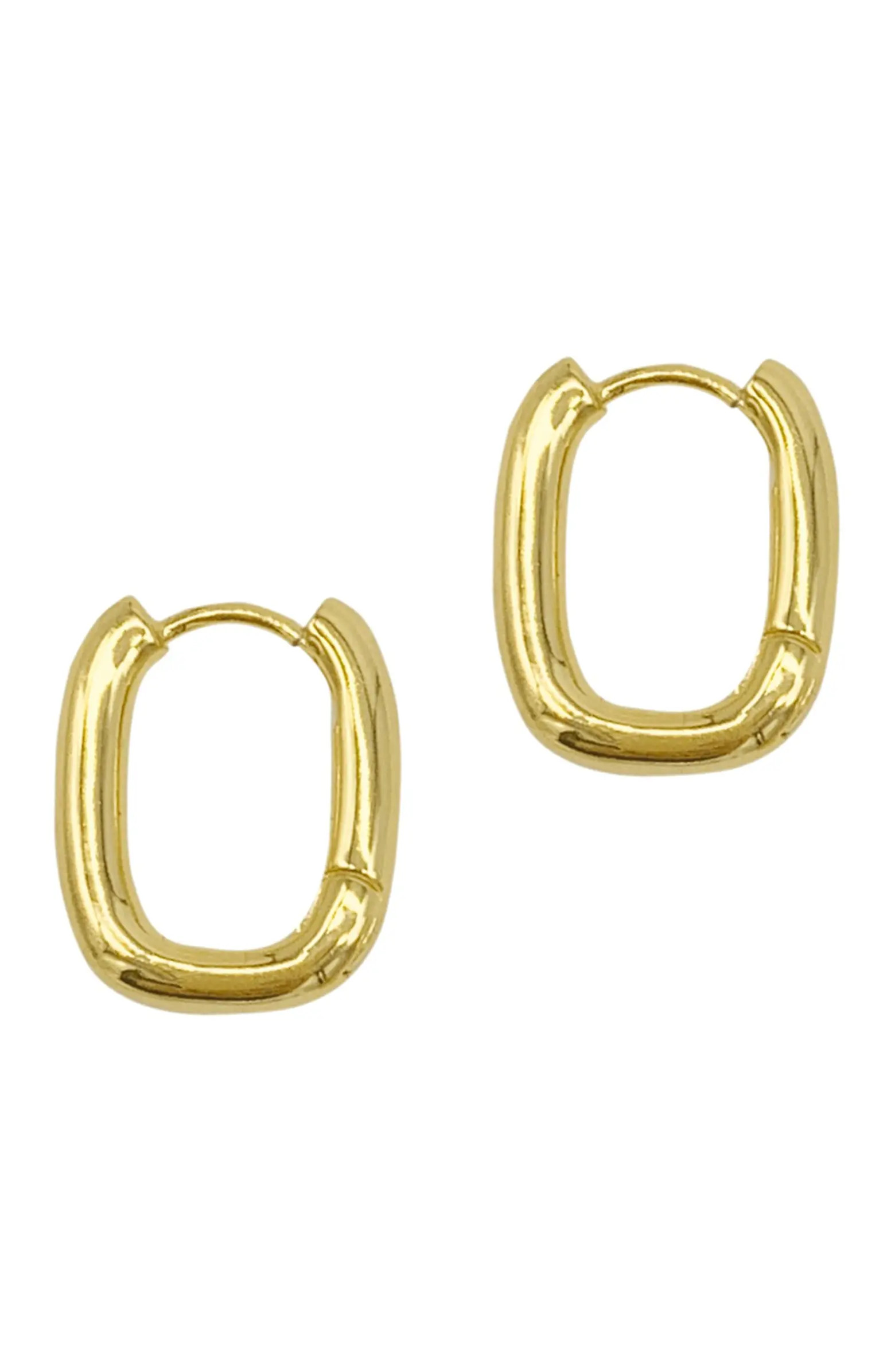 Water Resistant Rectangle Huggie Hoop Earrings | Nordstrom Rack