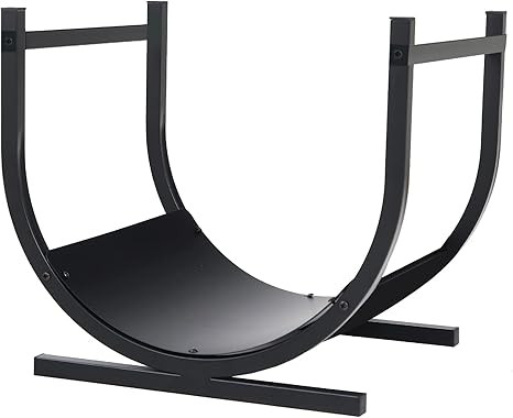 Amazon.com: PHI VILLA 17 Inches Small Indoor/Outdoor Firewood Log Rack Log Hoop Bin Log Carrier f... | Amazon (US)