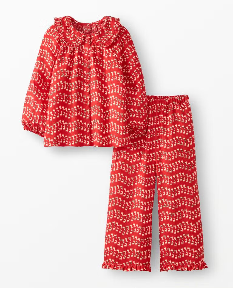 Holiday Ruffle Flannel Pajama Set | Hanna Andersson