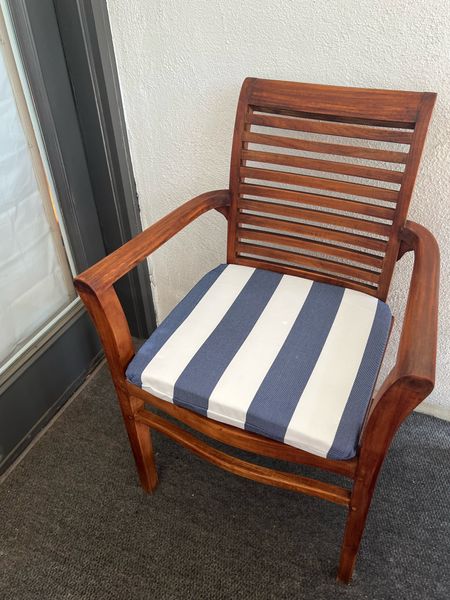 Teak chairs with new outdoor cushions 

#amazonhome #amazonfind #patiofurniture 

#LTKHome