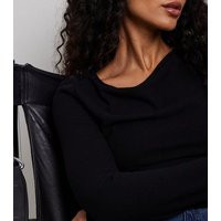 NA-KD Black Knit Long Sleeve Top New Look | New Look (UK)