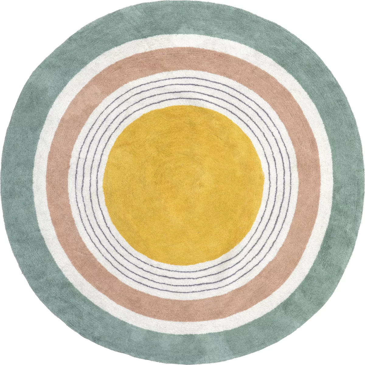 nuLOOM Nydia Circular Kids Machine Washable Area Rug, Round 4', Forest Green | Target