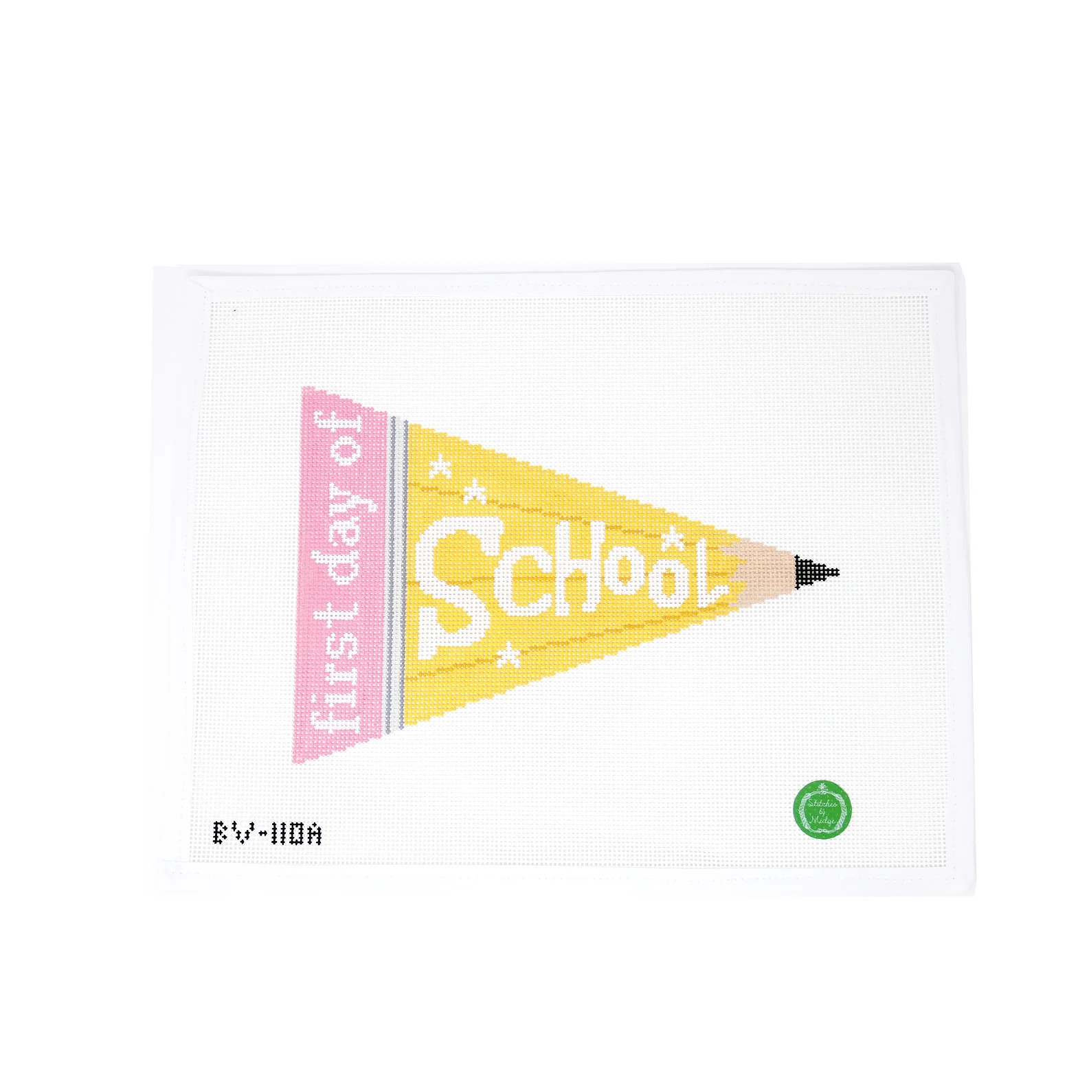 Back to School Pencil - First Day | Greystone Needlepoint