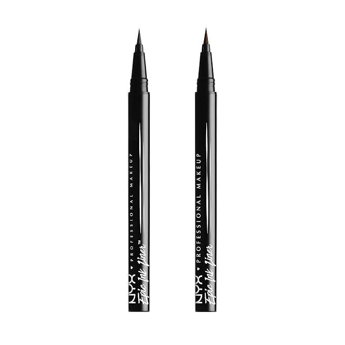 NYX PROFESSIONAL MAKEUP Epic Ink Liner, Waterproof Liquid Eyeliner - Black (Pack Of 2), Vegan For... | Amazon (US)