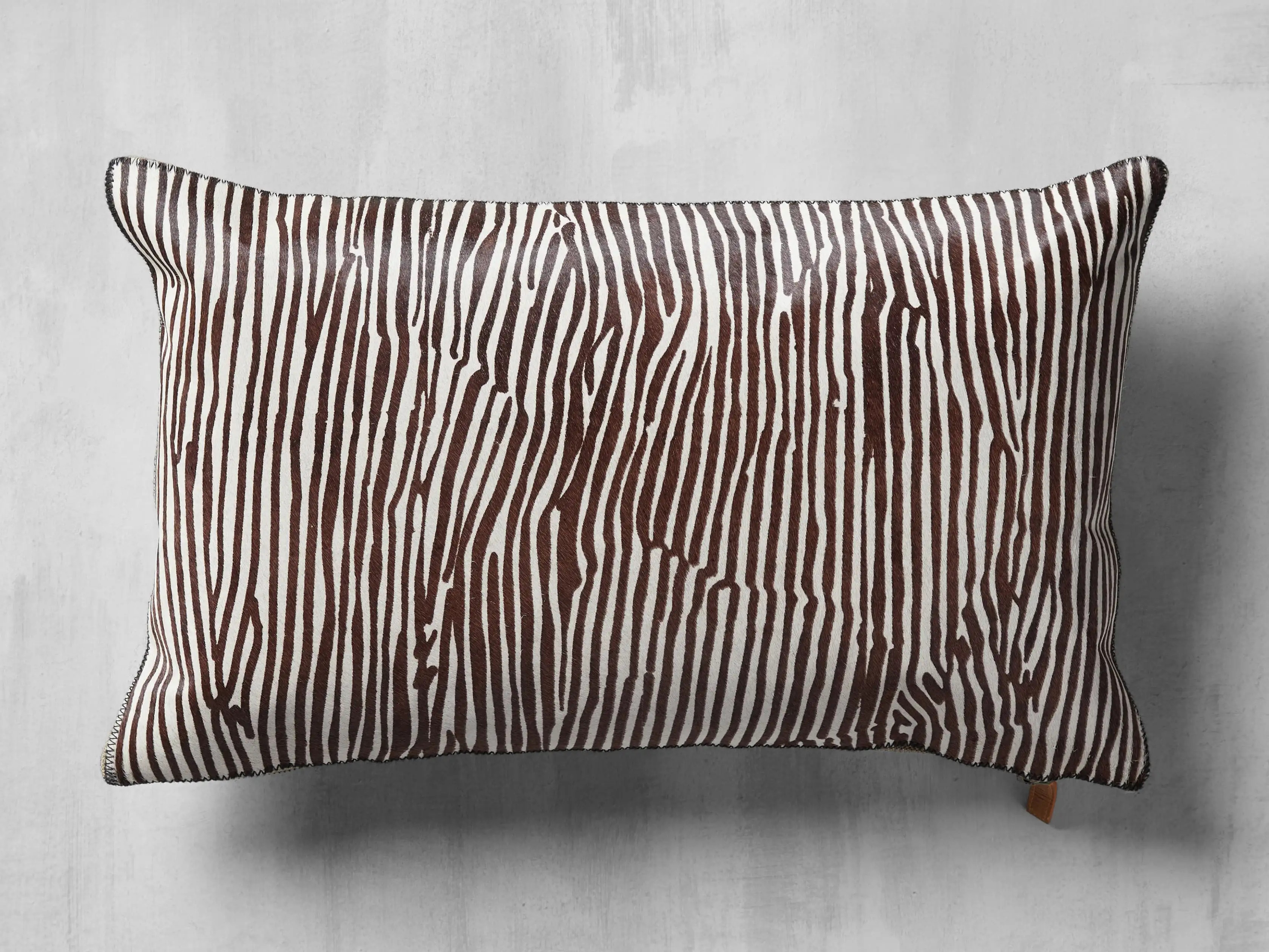 Zebra Hide Lumbar Pillow Cover | Arhaus
