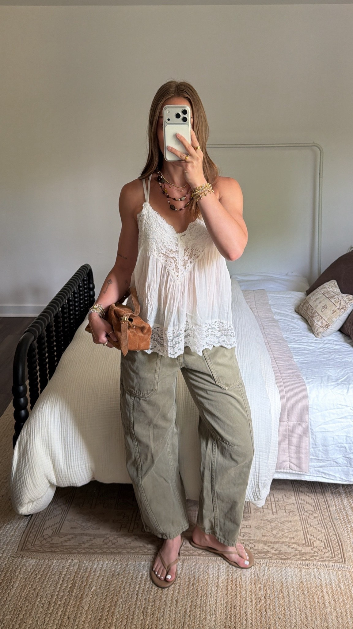 5/4/26 Casual Spring to Summer Outfit

An easy outfit for that spring-to-summer transition 🤍 wearing a Free People flowy top (XS) with my green barrel jeans (linked similar), TKEES flip flops, and a J.Crew bag. Finished with my Vela sunglasses (not linkable)—everything else is linked here ✨

#LTKootd #LTKSeasonal
