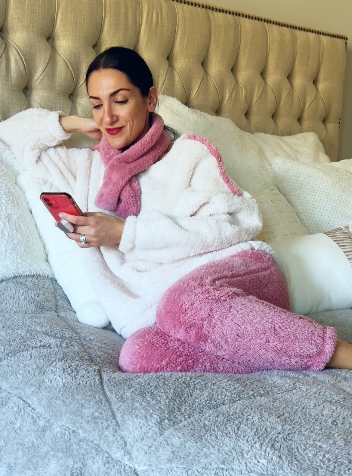 Comfy cozy and fluffy lounge set to keep you warm this winter  

#LTKCyberWeek #LTKHoliday #LTKGiftGuide