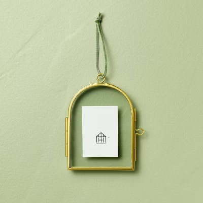 Arched Photo Frame Christmas Tree Ornament Clear/Gold - Hearth & Hand™ with Magnolia | Target