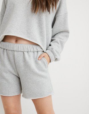 Aerie Real Good Fleece-Of-Mind High Waisted Short | American Eagle Outfitters (US & CA)