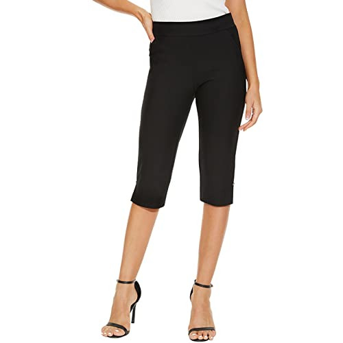 Ginasy Capri Pants for Women Casual Summer Dressy Pull On Stretch High Waisted Crop Work Leggings... | Amazon (US)