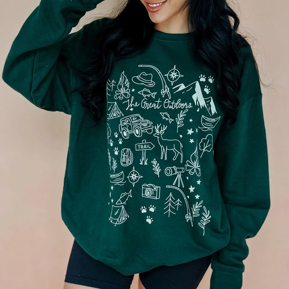 The Great Outdoors Doodle Sweatshirt | Mountain Moverz