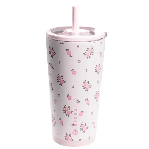 HydroJug Everyday Tumbler - Ceramic-Lined Insulated Tumbler with Straw and Soft-Touch Lid, Cup Holder Friendly in Wildrose at Nordstrom, Size Small | Nordstrom