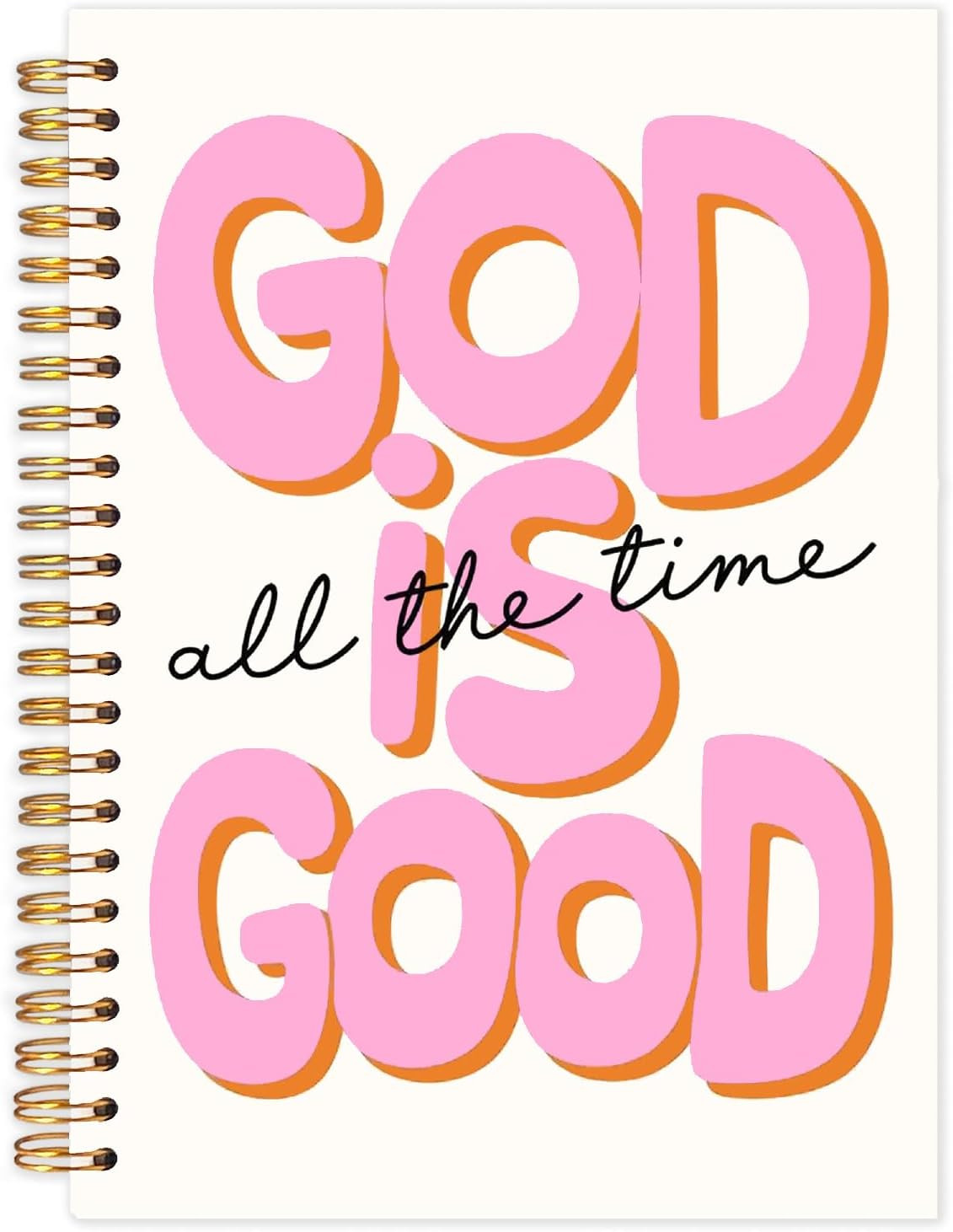 God Is Good Motivational Christian Notebooks, Pink Prayer Journal Office Supplies Gifts for Desk Woman Men, Bible Hardcover Spiral Journaling Notebook, 5.5x8.3 Inch | Amazon (US)