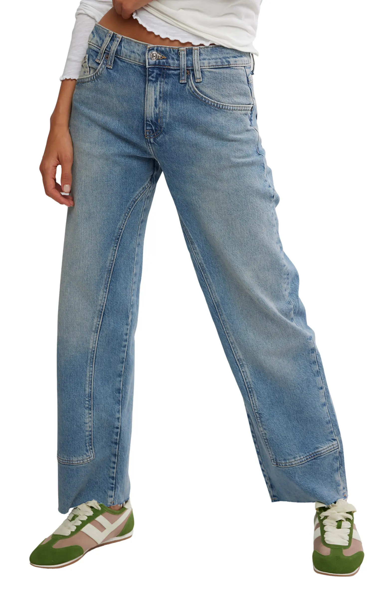 We the Free Risk Taker Raw Hem Straight Leg Jeans | Nordstrom