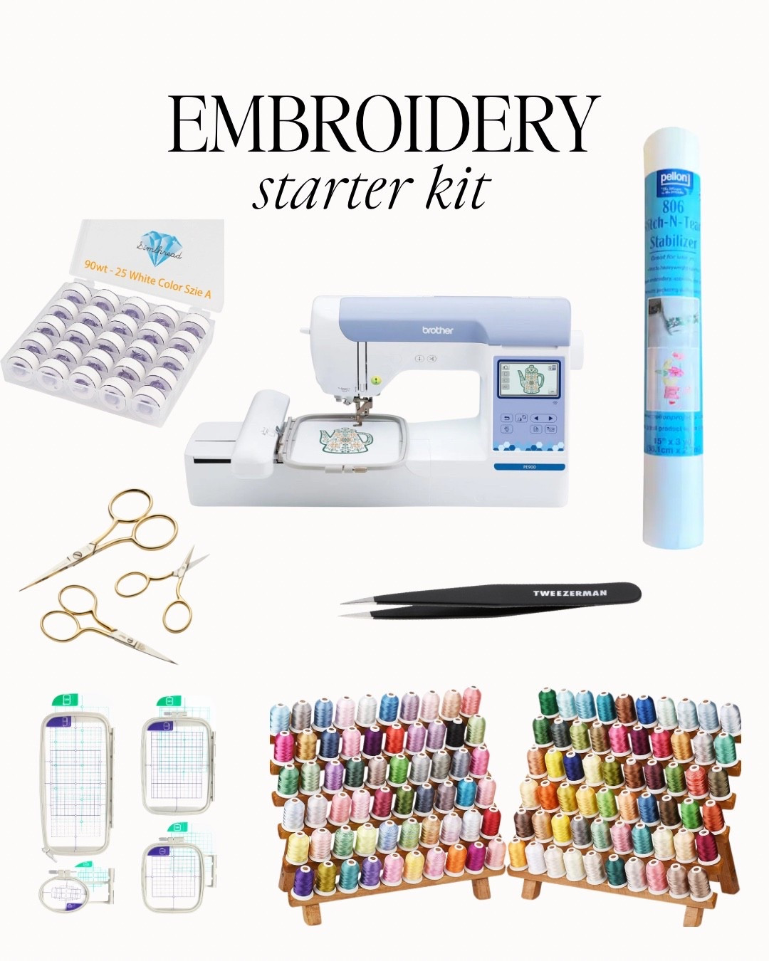 Embroidery starter kit. Brother embroidery machine. Embroidery must haves  

#LTKGiftGuide